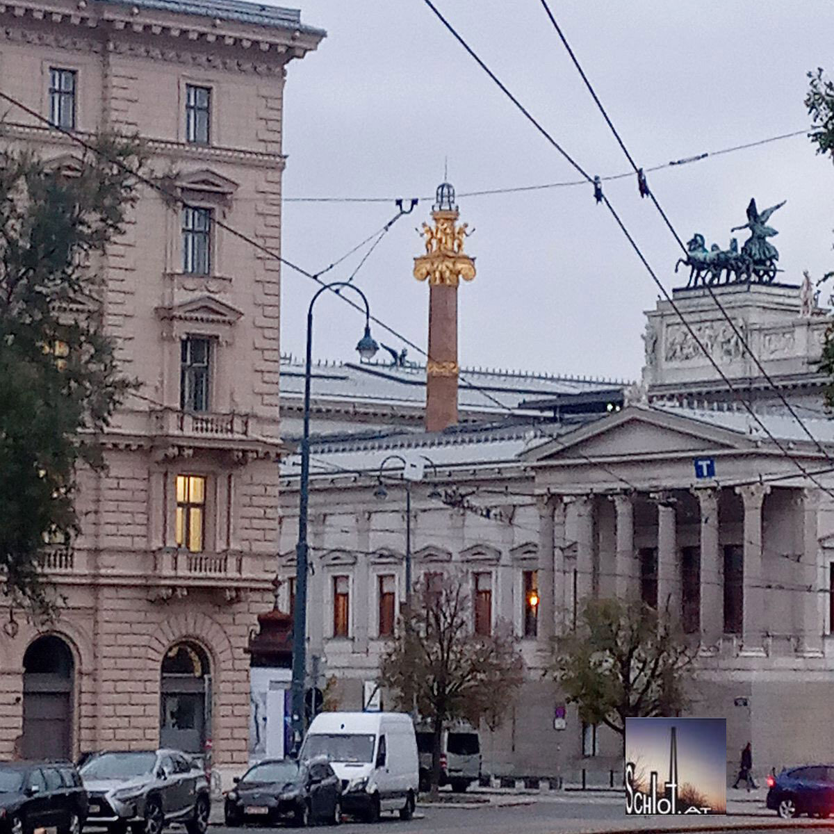 Parlamentschlot, Ansicht von der Auerspergstraße/Anzengruber Denkmal. Foto: cccschlot-Privatarchiv